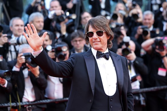 Tom Cruise at the Mission Impossible premiere at Cannes.