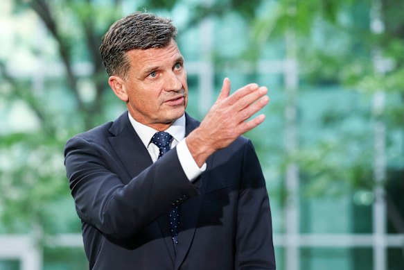 Liberal leadership challenger Angus Taylor. 