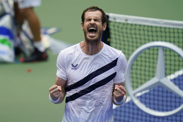A jubilant Andy Murray.