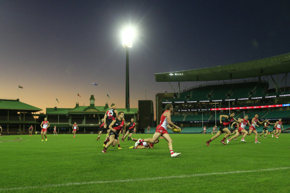 Home turf: The Swans compete at the SCG during round two. 