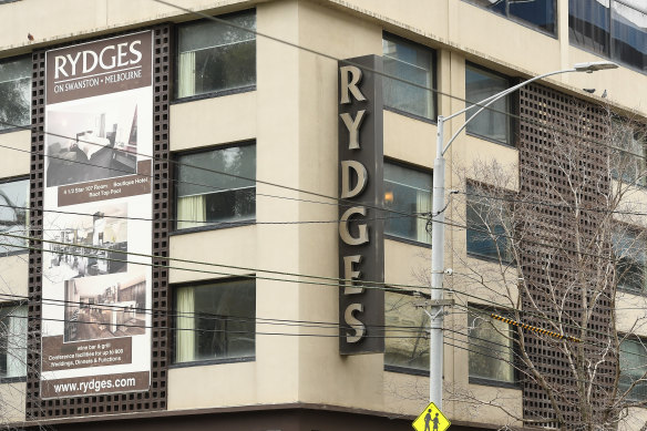 Rydges on Swanston, one of the worst sites of quarantine hotel infection.