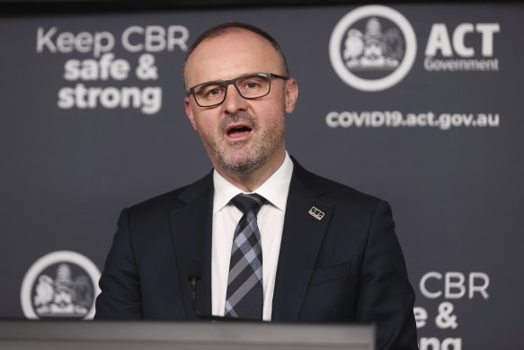 ACT Chief Minister Andrew Barr.