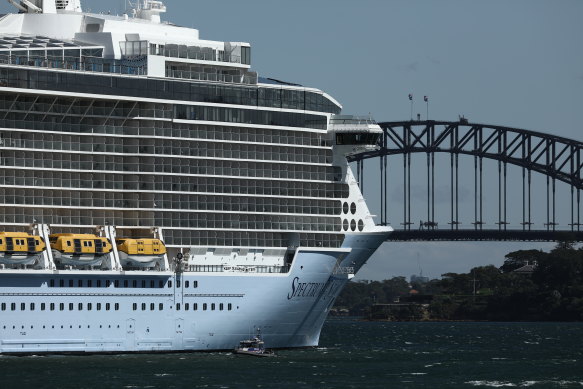 The Spectrum of the Seas, pictured in Sydney in 2020. 