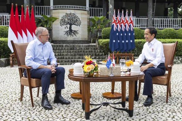 Prime Minister Anthony Albanese and Indonesian President Joko Widodo in Indonesia last year.