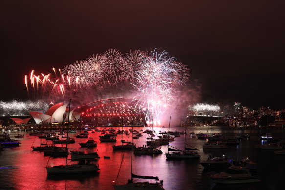 Our photographer Dominic Lorrimer captured Sydney's fireworks Mrs Macquarie’s Point. The majority of us had to settle for the sofa.