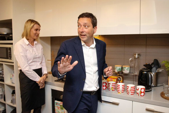 Victorian Opposition Leader Matthew Guy on the campaign trail this week.