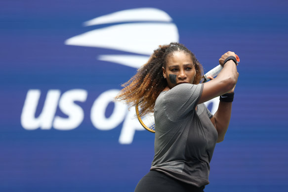 Serena Williams in practice.