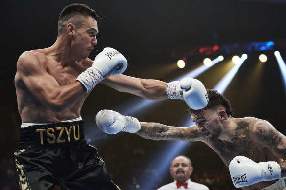 Tim Tszyu, left, wants an even share of prize money against Jeff Horn. 