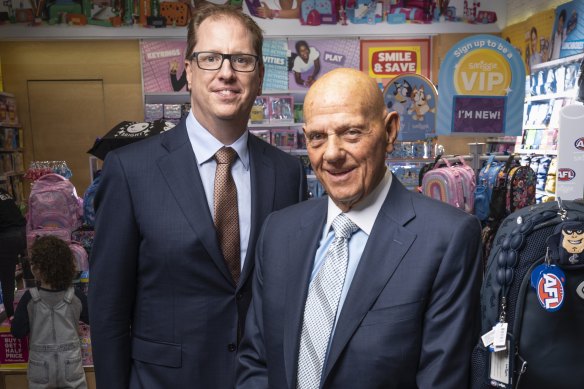 Retail is detail: Premier Investments CEO Richard Murray and chairman Solomon Lew.