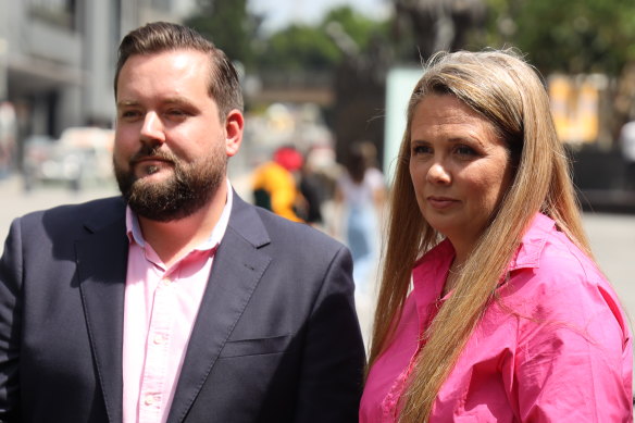 Council opposition leader Jared Cassidy with Labor lord mayoral candidate Tracey Price.