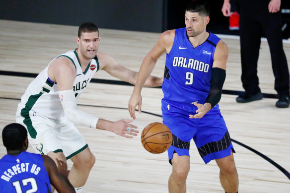 Nikola Vucevic scored 35 points as Orlando continued title favourites Milwaukee's barren run in the NBA bubble.