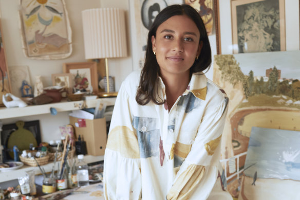 Gabrielle Penfold has amassed 
a large assortment of classic Eres swimwear.