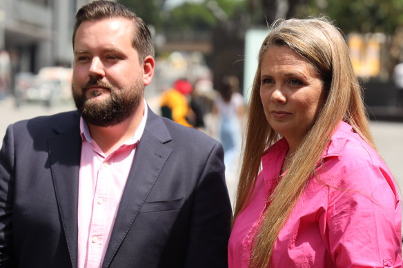 Labor’s lord mayoral candidate Tracey Price, pictured with Opposition Leader Jared Cassidy, said increasing bus frequency and number of bus routes was more efficient to dedicated bus lanes.