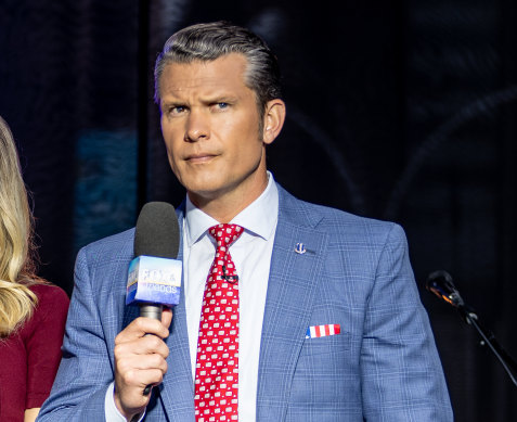 Pete Hegseth at Fox News Channel Studios in New York City.