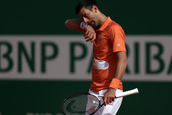 Novak Djokovic lost on his return to home clay in Monaco on April 12, 2022.