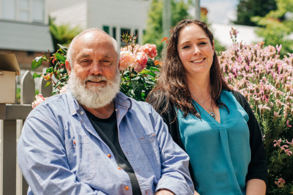 Bill Lark and his daughter Kristy Booth-Lark: "I’m lucky I’ve grown up with parents who have shown me it’s okay to do something, to fail and pick yourself up and keep going," says Kristy.