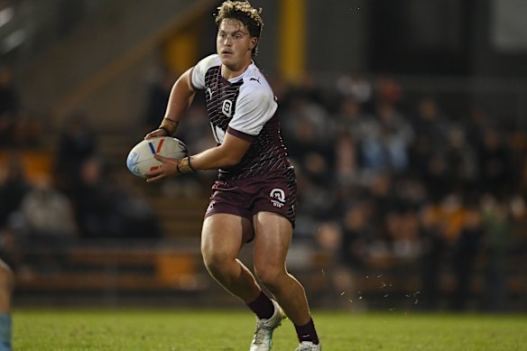 Coby Black in action for the Maroons’ under-19s side.