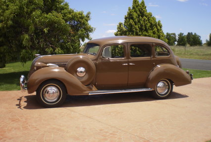 Always carry a spare: 1937 Hudson Terraplane with spare wheel in front guard.