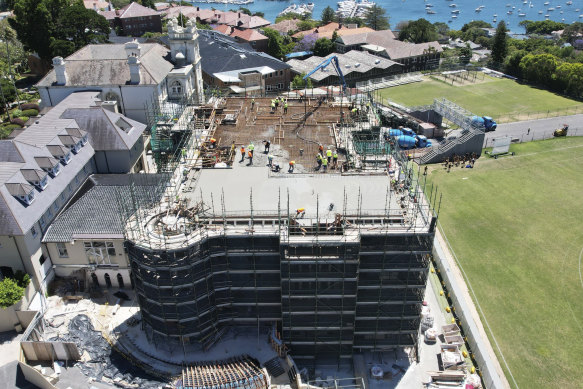 The student centre under construction.
