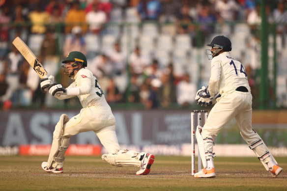 Pete Handscomb on day one in Delhi.