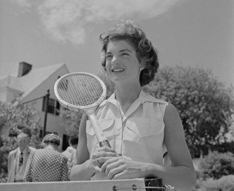 Jacqueline Bouvier at the Kennedy home in Cape Cod a few months before her marriage to John F. Kennedy.