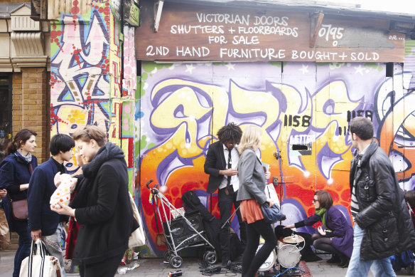 Brick Lane in London: an unlikely spot to find a neuroscientist at work?