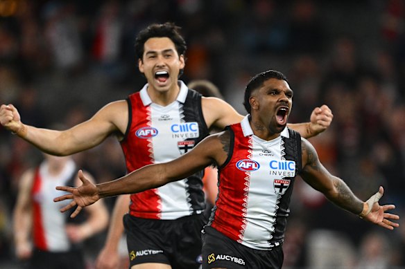 Liam Ryan had a day out for the Saints, following last week’s bag of five goals with another six on Sunday against GWS.