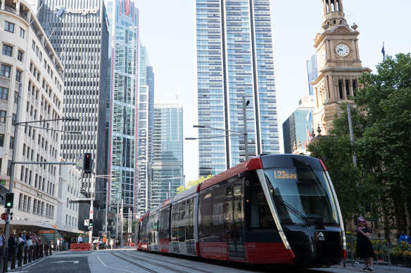 The new Sydney light rail will open to passengers on December 14.