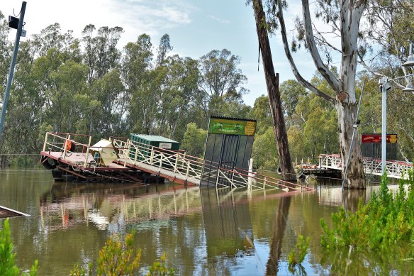 Flooding brought Echuca to a halt in 2022.