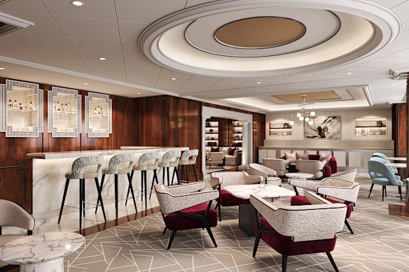 The ship’s Retreat Lounge.