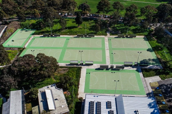 Eight new netball courts are sitting unused at Yarra Bend park.