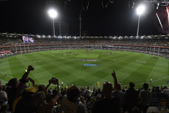 A refurbished Gabba, which hosted the 2020 AFL grand final, will be the venue for the 2032 Olympics opening ceremony in a gift to the 18-player game.