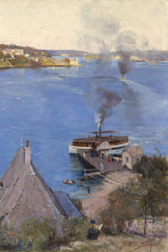 'From McMahon's Point - fare one penny', the only other place Streeton painted other than Coogee on his first visit to Sydney in 1890.