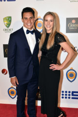 Ellyse Perry with husband Matt Toomua.