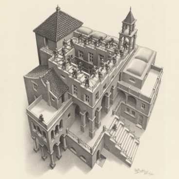 'Ascending and descending', March 1960, lithograph