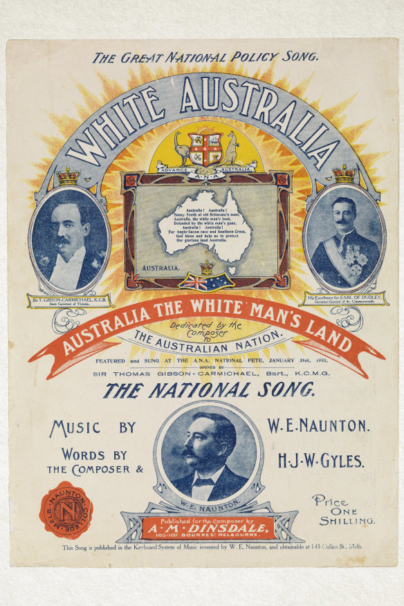 Sheet music for The Great National Policy Song, 1910.