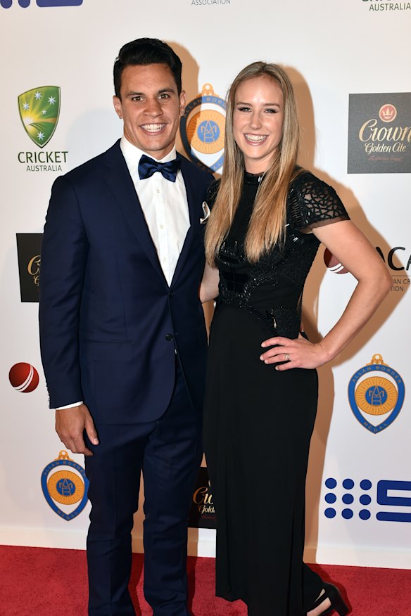 Ellyse Perry with husband Matt To’omua.