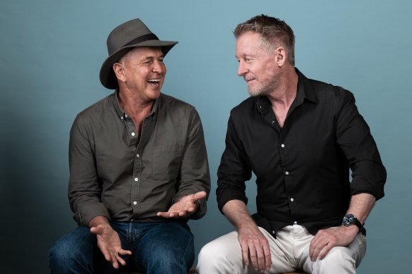 Peter Greste and Richard Roxburgh. For Roxburgh, ensuring that the movie’s depiction of Greste didn’t trivialise his prison ordeal was a “huge responsibility”.
