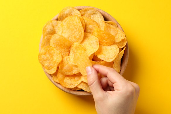 Crisps: Bet you can't stop at just one.