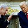 Israeli Prime Minister Benjamin Netanyahu (left) talks to US President Donald Trump at the White House in April.