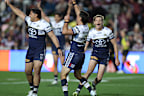 Scott Drinkwater celebrates his field goal in golden point. 