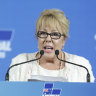 Teena McQueen, pictured at a Liberal Party federal council meeting in 2019, is among those banned from speaking.
