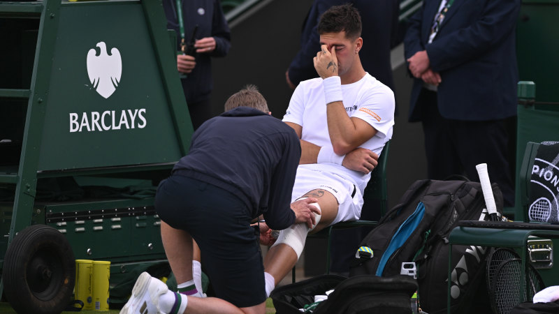 ‘Feels a bit worse’: Kokkinakis out of Wimbledon as injury strikes again