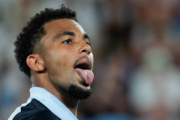 Arthur Fils gets a taste of the action.