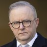 Prime Minister Anthony Albanese during a press conference earlier today.