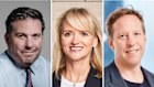 REA chief executive candidates (from left) Damian Eales, Melina Cruickshank and Nathan Coe. 