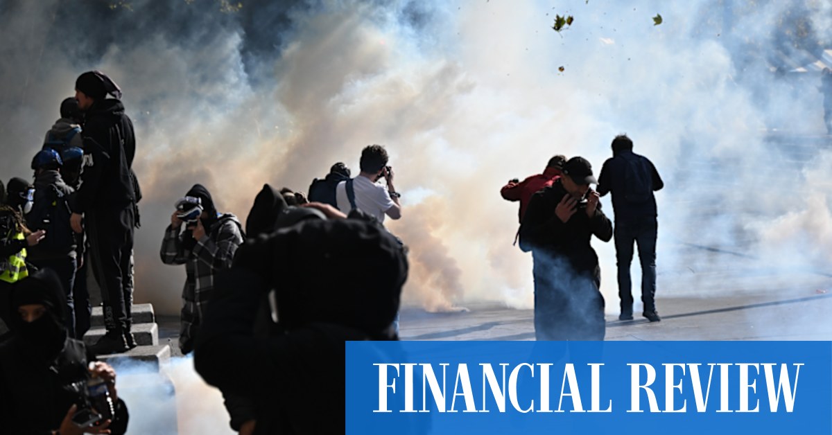 afr.com - Clotaire Achi, Janis Laizans - Fires, looting, tear gas and 166 arrests as French cost-of-living protests turn violent