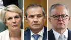 Environment Minister Tanya Plibersek (left), West Australian Premier Roger Cook and Prime Minister Anthony Albanese.