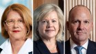 BHP and ANZ director Christine O’Reilly; Macquarie Group director Rebecca McGrath and AUB chair and CBA director Peter Harmer.