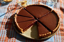 Chocolate caramel tart.